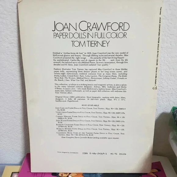 Vintage Joan Crawford Paper Dolls in Full Color - Picture 2 of 2